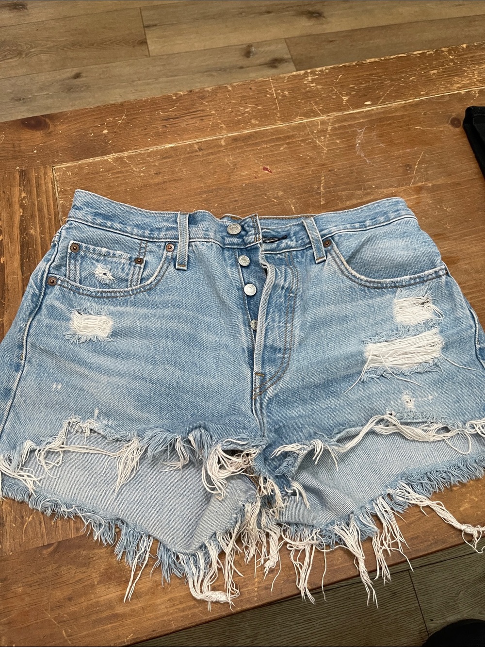 Levi's Light Blue Denim Cutoff Shorts